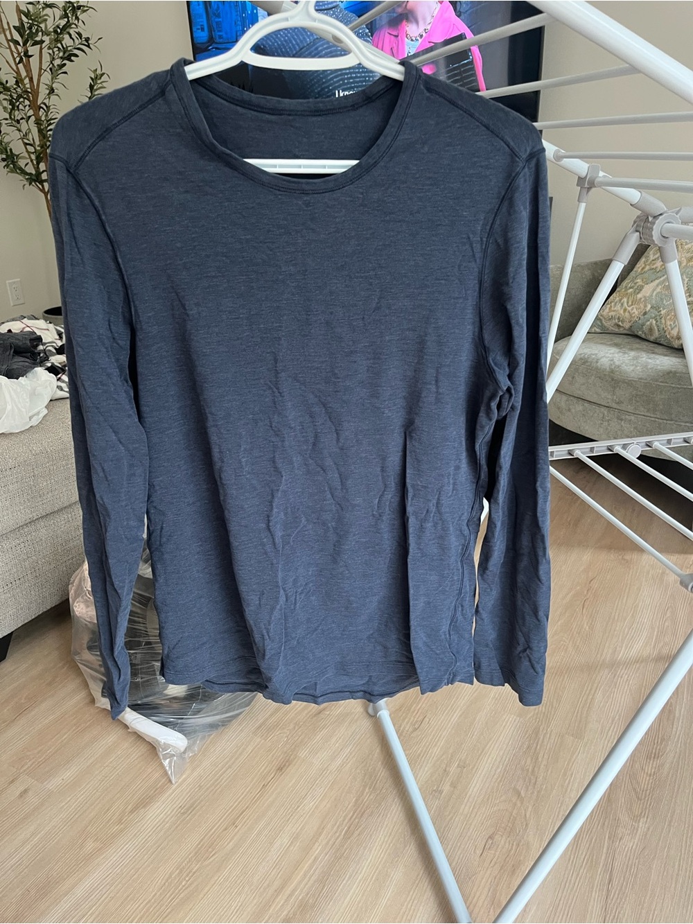 lululemon athletica Men's Long-Sleeve Crewneck — Dark Charcoal